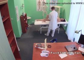 Doctor examines and fucks brunette babe
