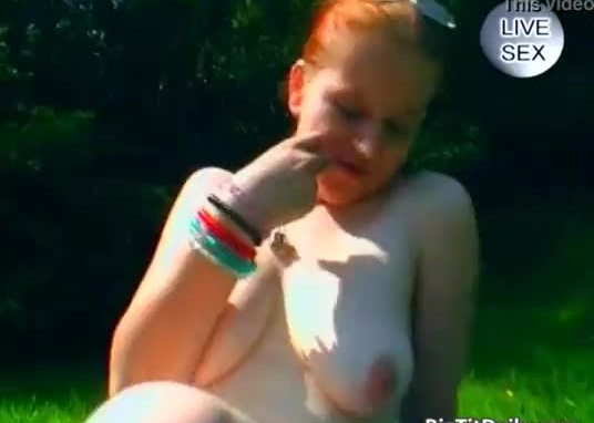 Busty redhead slut finger fuck her wet