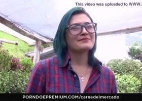 Carne del mercado - wild pickup and fuck with horny colored hair colombian babe clara lucia