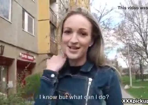 Public fuck for money in open street with czech teen amateur 23