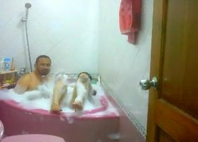 #naziapathan indian arab housewife in bathtub with her lover